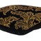 Edge Collections - 22-inch H x 22-inch W x 6-inch D - Black - Floral Embroidered Throw Pillow for Decorative Accent - 1 Piece